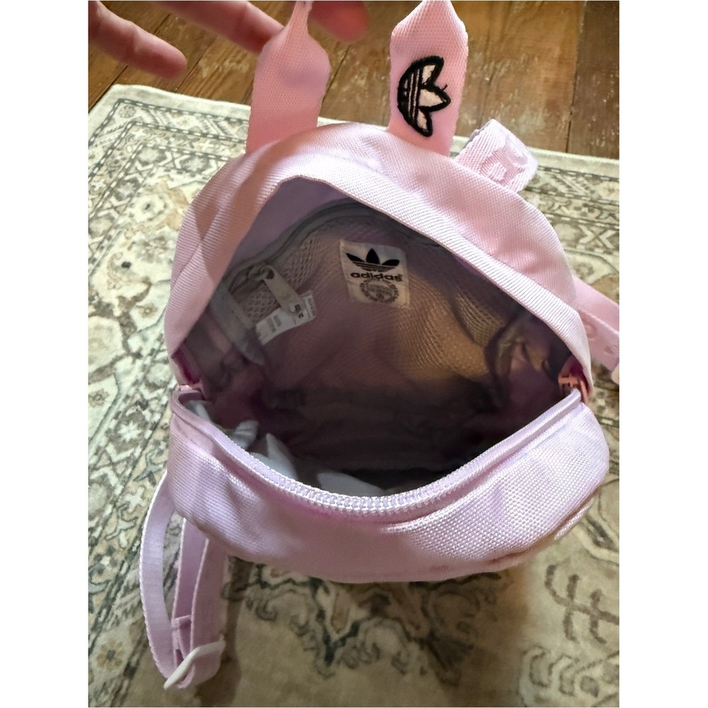 Adidas Light Pink Originals Trefoil Mini‎ Backpack 2.0 Barbiecore Clean Girl Y2K - Picture 9 of 10
